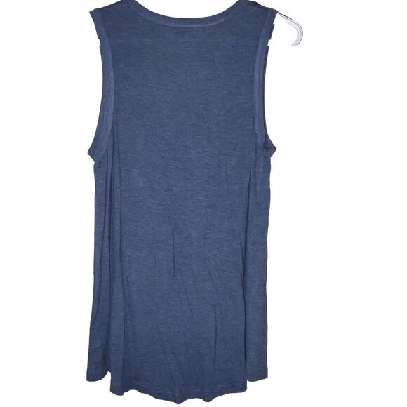 New Naked Zebra Sleeveless Blouse Wmns Sz S Blue Tie Bow New - Picture 5 of 7